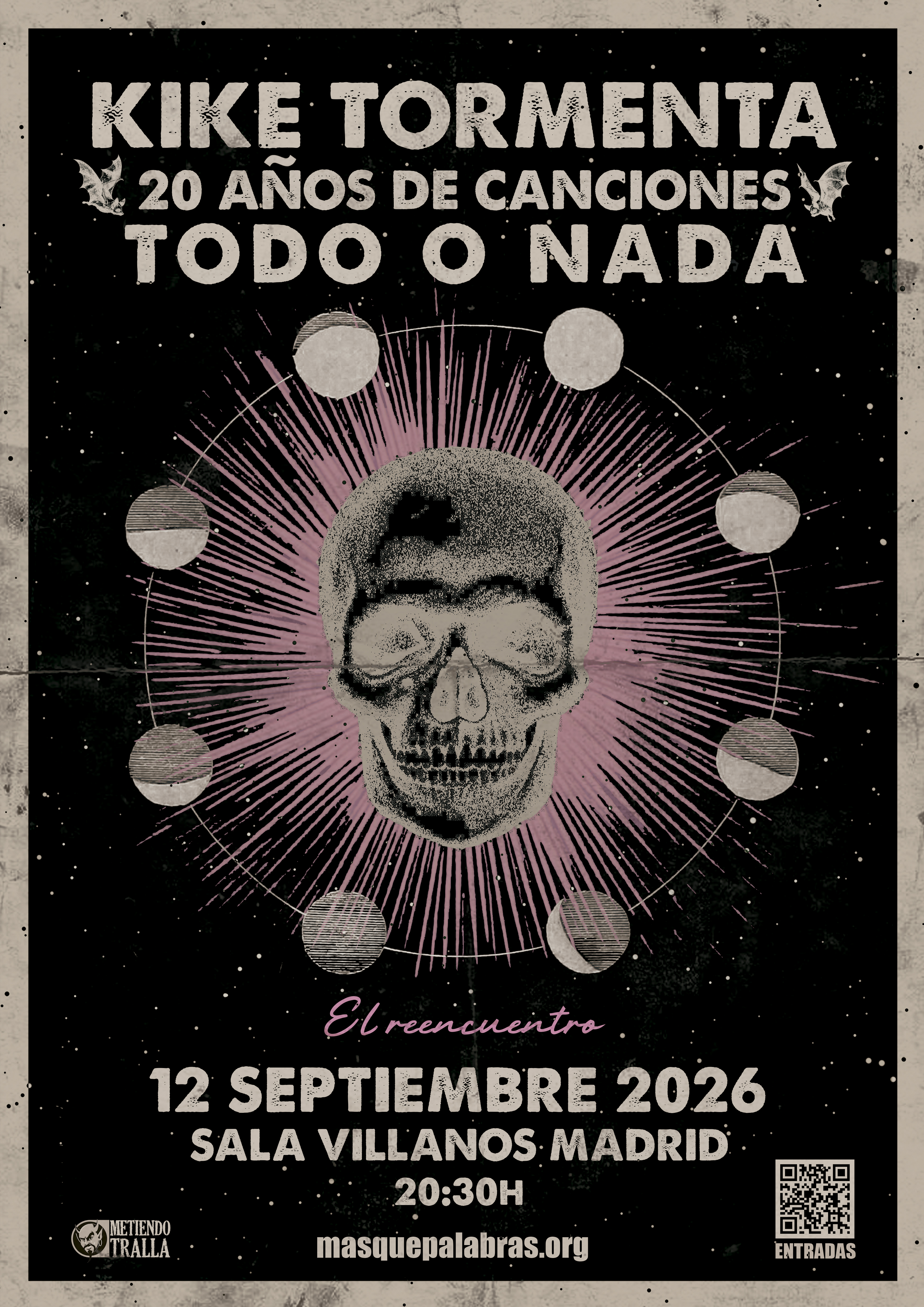 Kike Tormenta en Sala Villanos 12 septiembre 2026